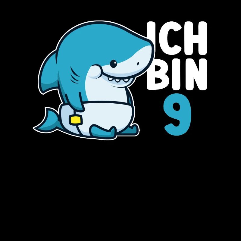 Ich Bin 9 - 9. Geburtstag Hai Haifisch
