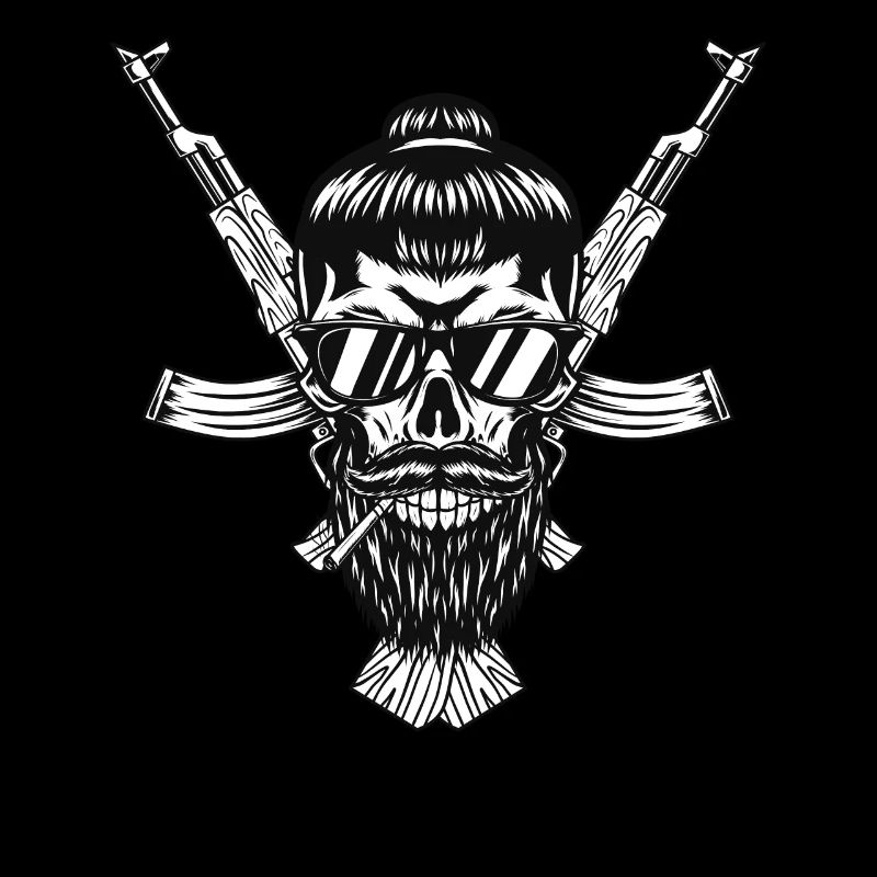Hipstar Gewehr Brille Pfeife Cool Bart