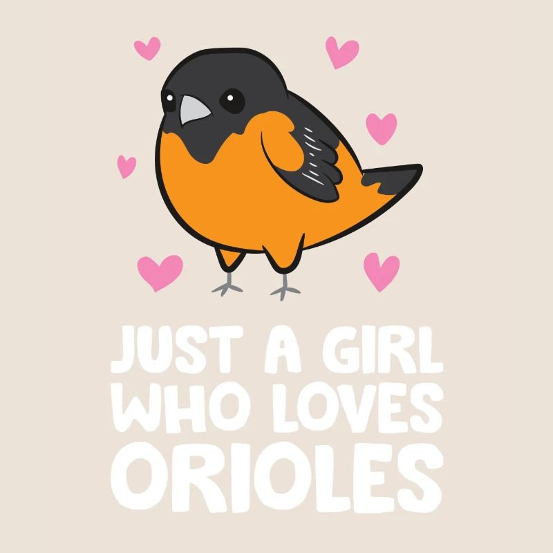 Nur ein Mädchen, das die Orioles liebt