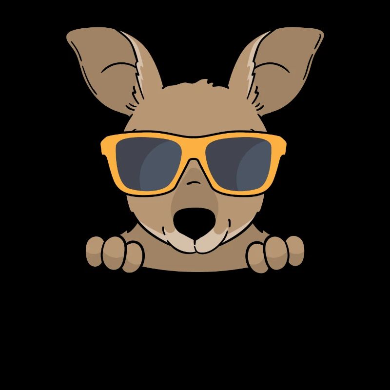 Sweet Kangaroo With Sunglasses