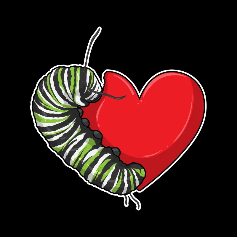 Cœur d’amour de la chenille