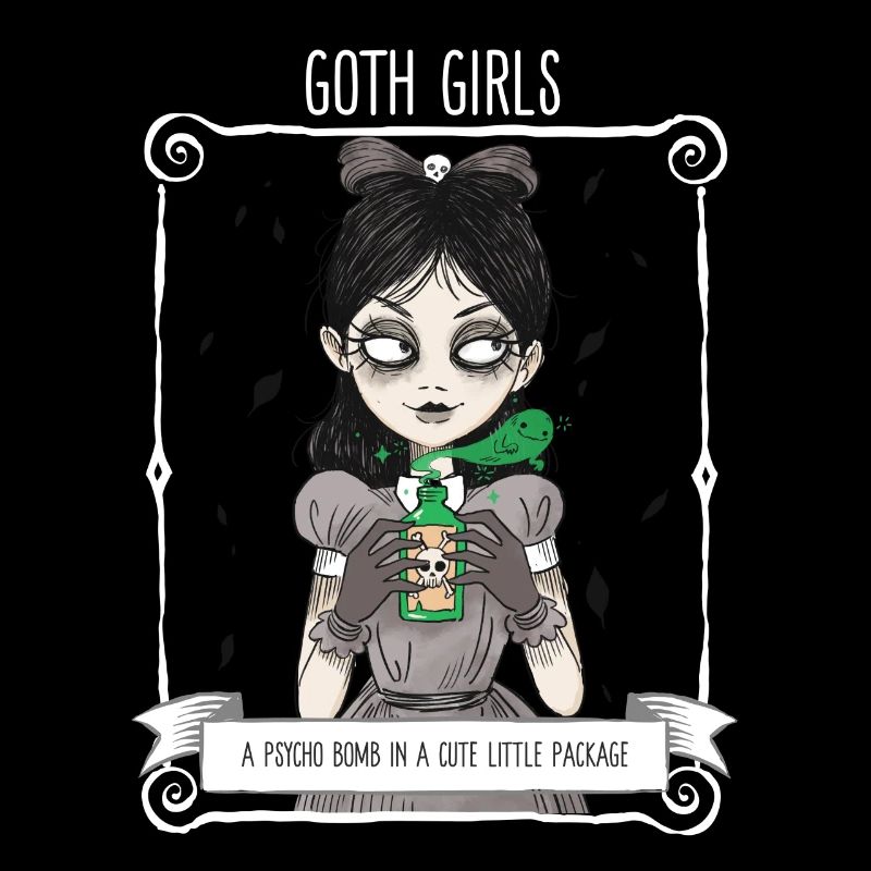 Goth Girls Eine Psycho-Bombe In Einem Süßen