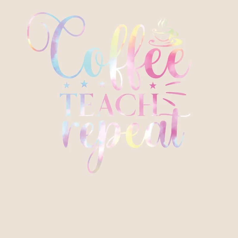 Retour à l’école Tie Rainbow Coffee