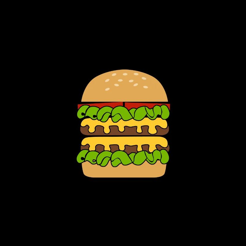 Cheeseburger Eating Funny Burger Design