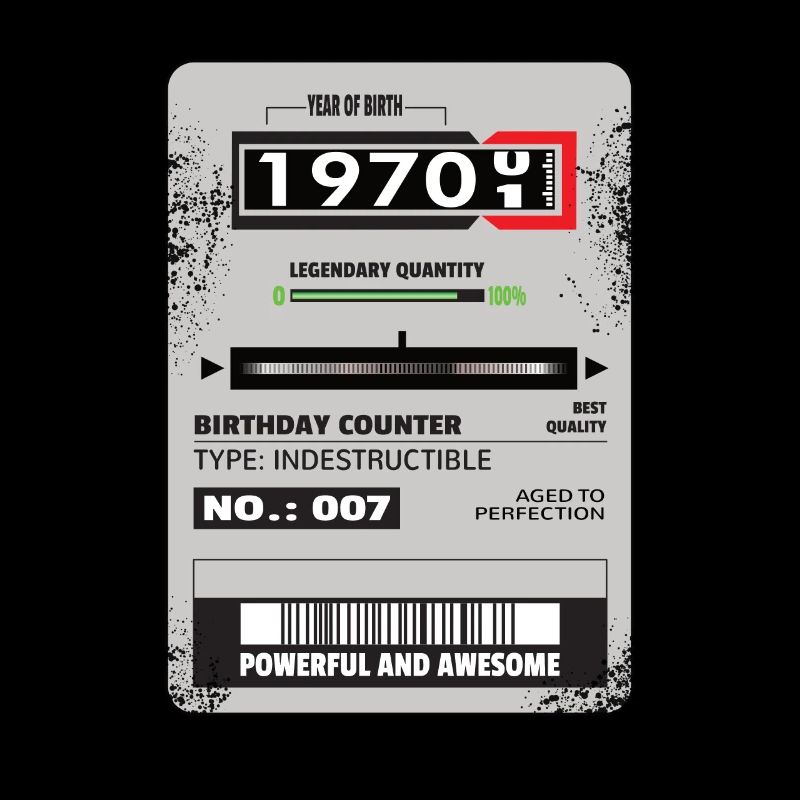 Drehstromzähler Geburtstag 1970 Geschenk