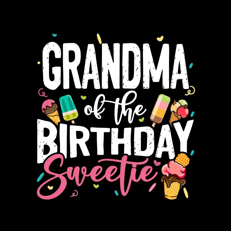 Fête de la crème glacée Anniversaire Grand-mère Gaufrier