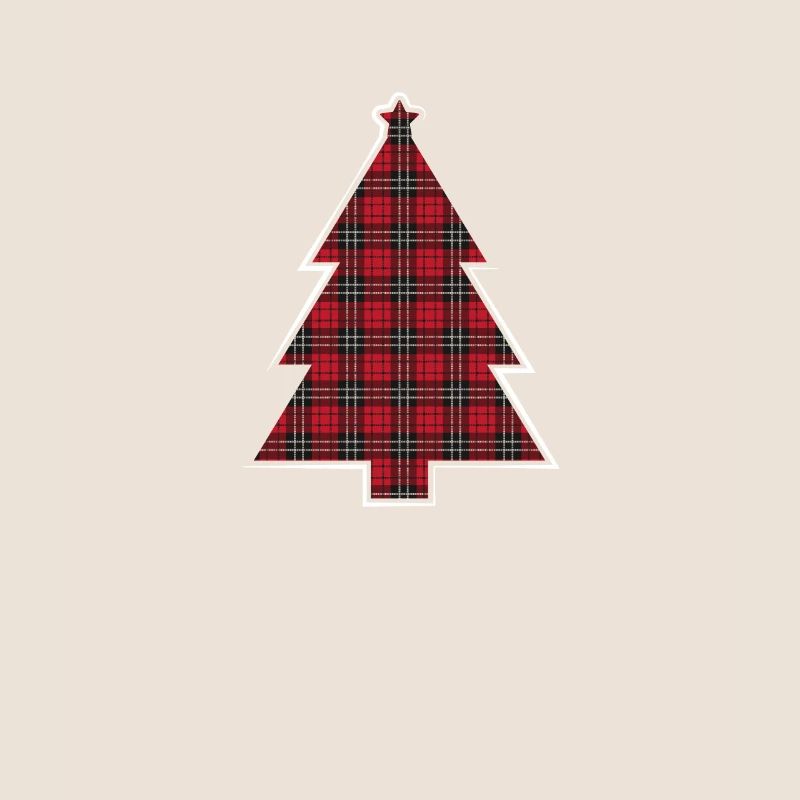 Red checked Christmas tree