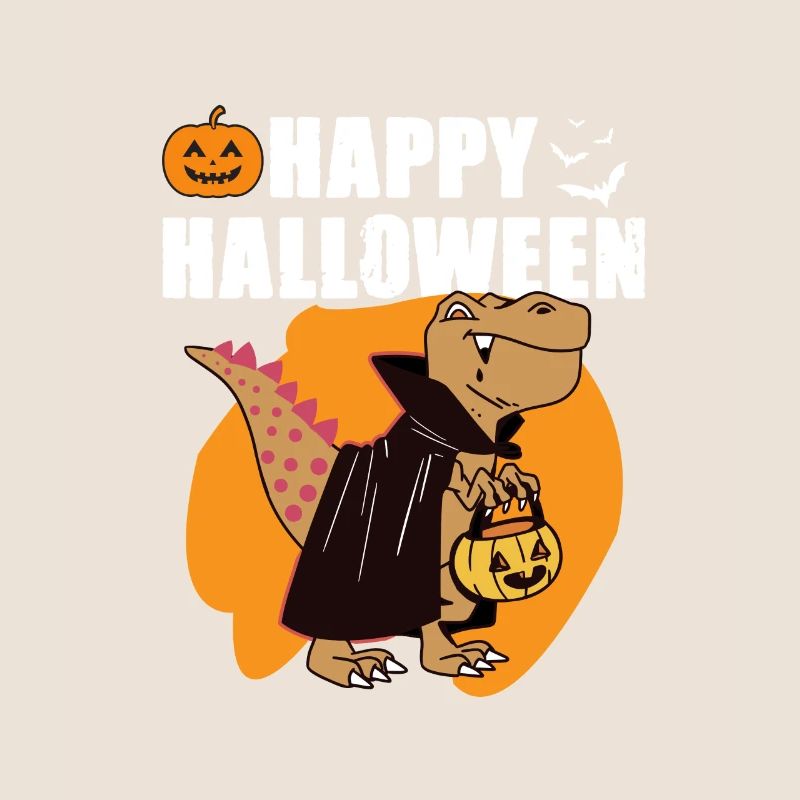 Funny Halloween Vampire Dinosaur T-Rex Design