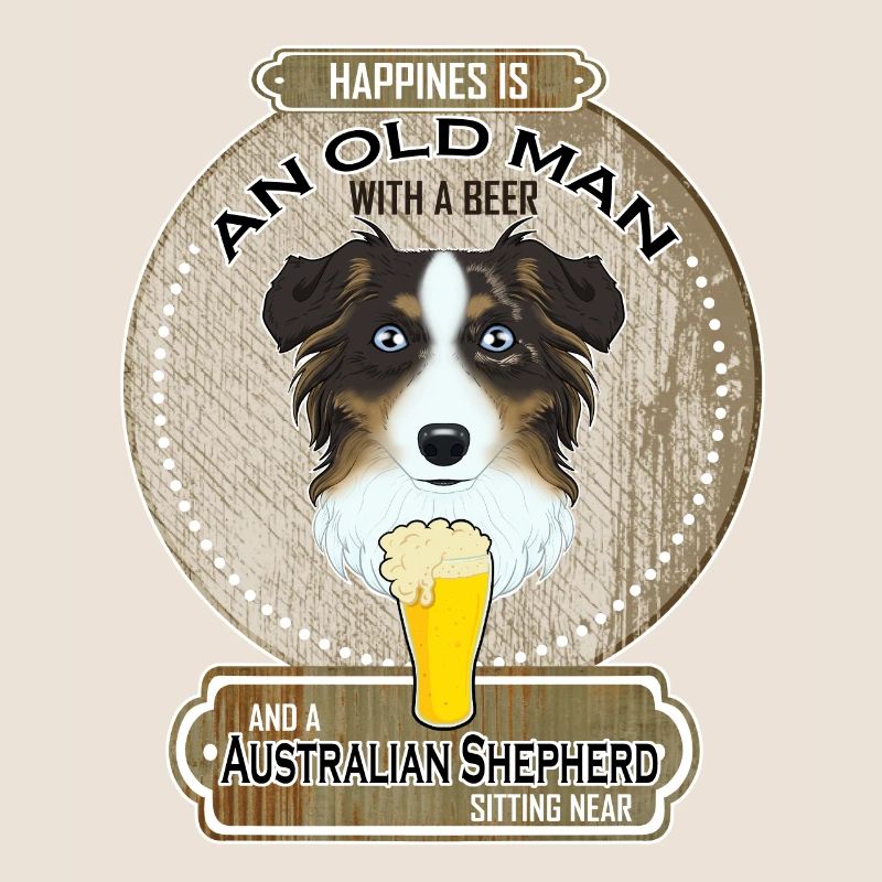Australian Shepherd Dad Beer Lover