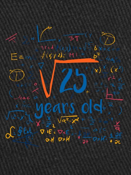 square root 25 years old