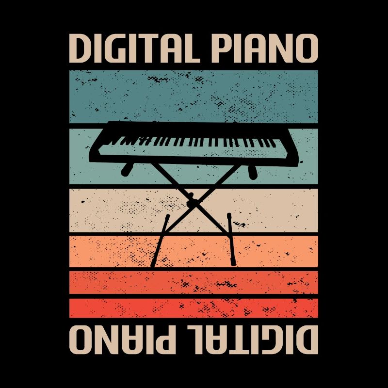Retro Vintage Classic Digital Piano Instrument
