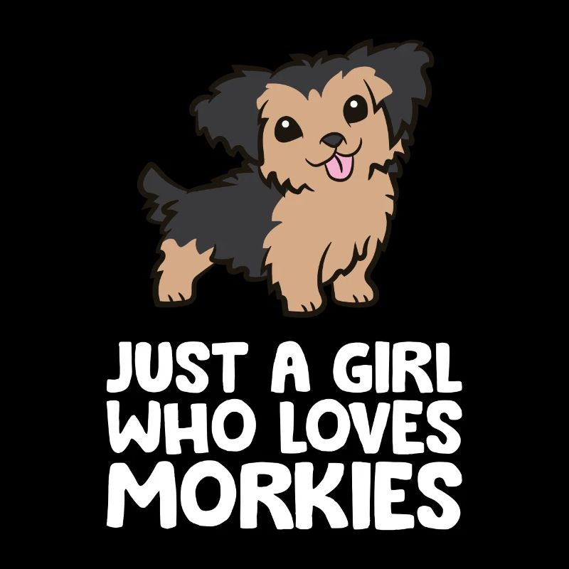Nur ein Mädchen, das Morkie-Hunde liebt