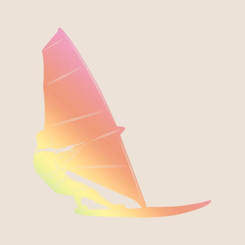 Silhouette de planche à voile