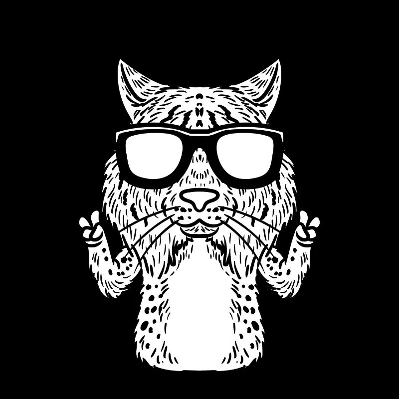 Lynx Lynx Chat avec lunettes de soleil drôle