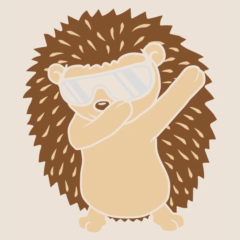 Cooler lustiger dabbing Igel