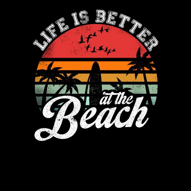 Das Leben ist besser am Strand Retro Sommerurlaub