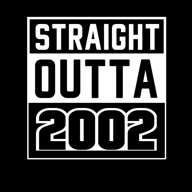 Straight Outta 2002 Birthday 2002 Born 2002