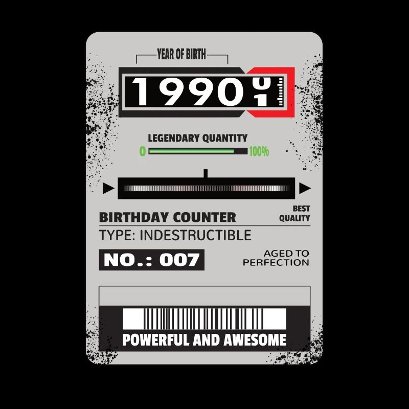 Three-phase meter birthday 1990 Gift