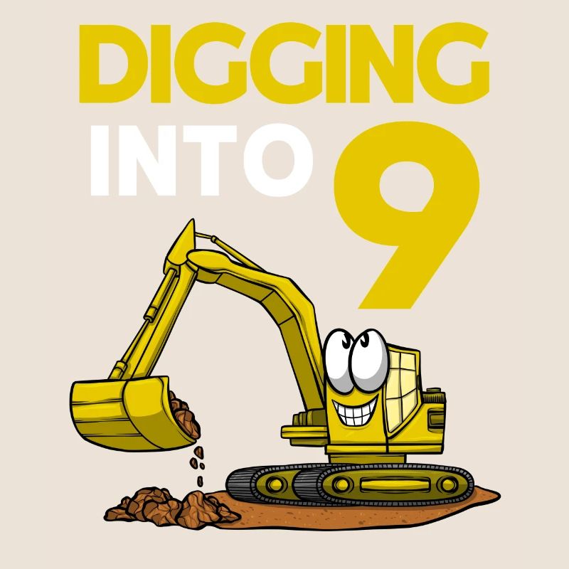 Baggerfahrer gräbt sich in 9 Geburtstagsbagger