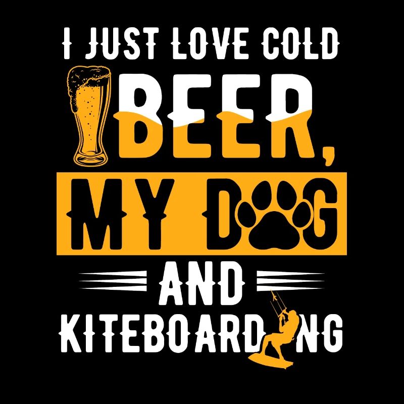 Bier Hund Windsurfen Kiteboarder