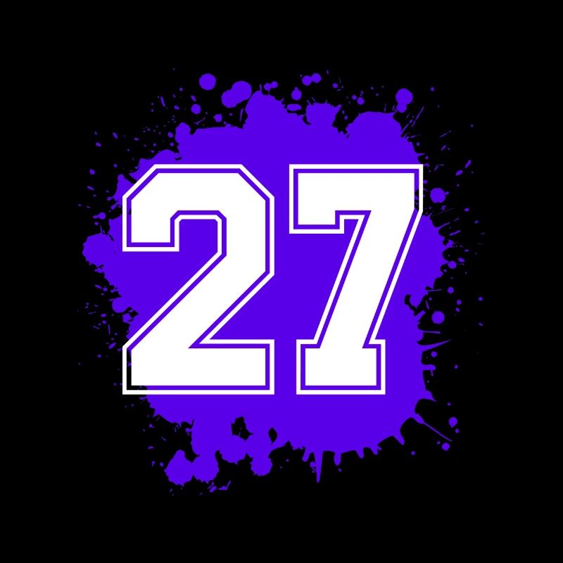 27 Zahl Klecks