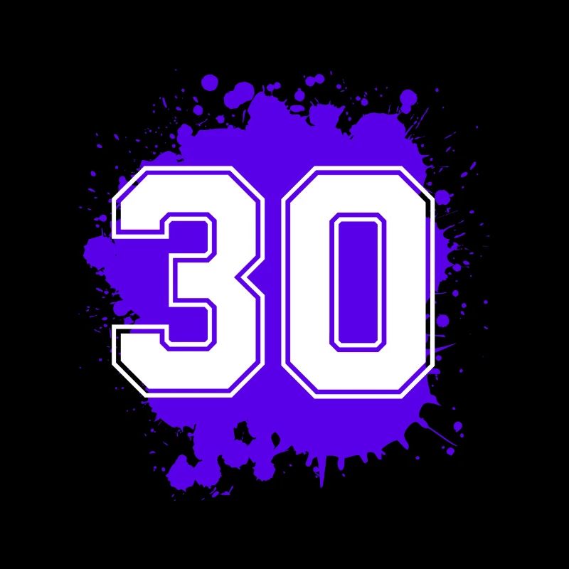 30 Zahl Klecks