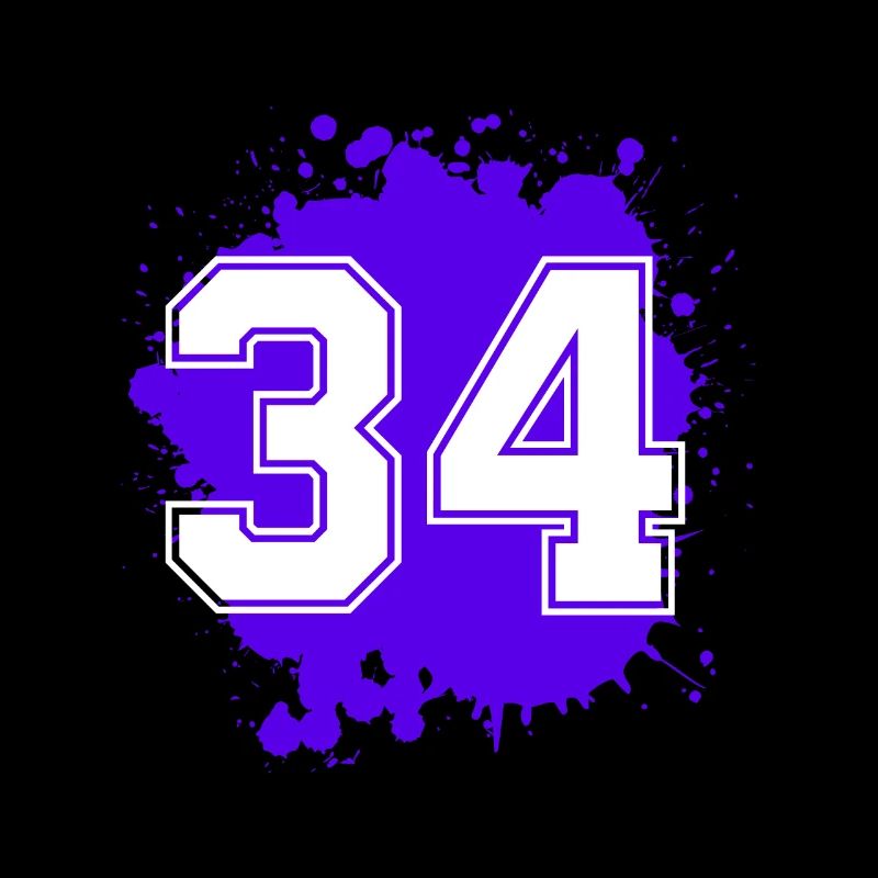 34 Zahl Klecks