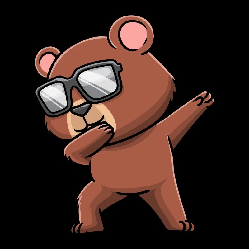 Dabbing Bear avec des lunettes de soleil