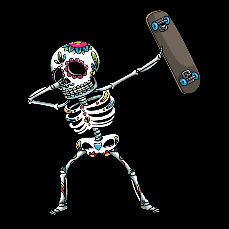 Skeleton Skateboard Halloween