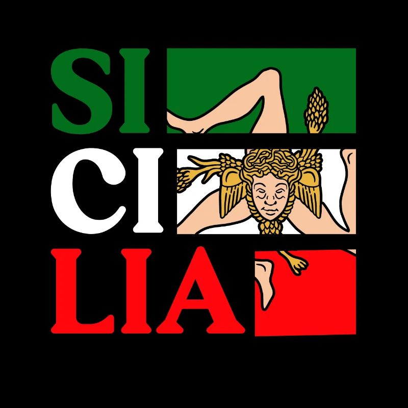 Sicily flag Sicily Palermo Italy