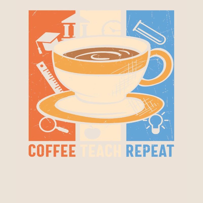 Café Enseigner Répéter le café et citations des enseignants