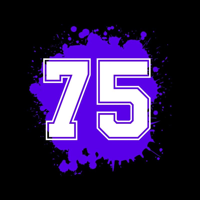 75 Zahl Klecks