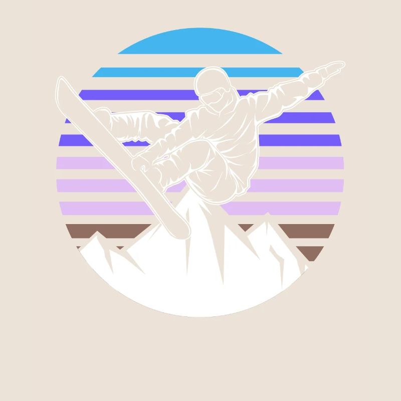 Snowboarder rétro