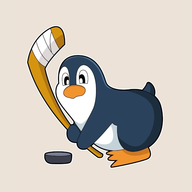 Pinguin Eishockey Eishockeyschläger