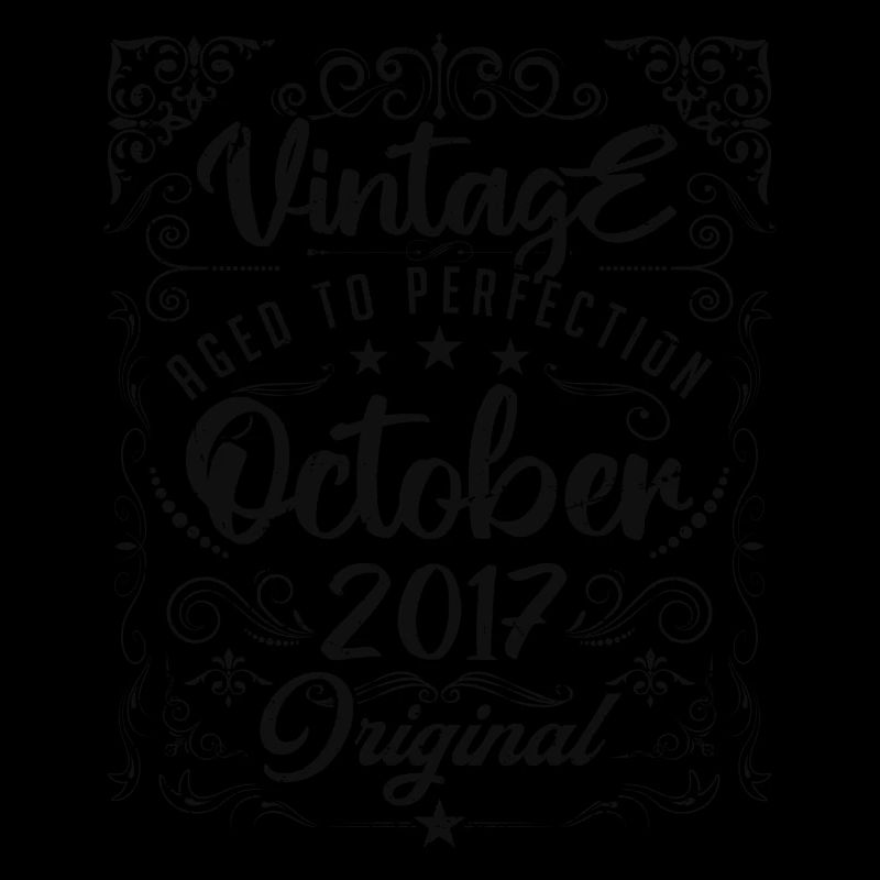 Vintage born in october 2017 - anniversary gift.