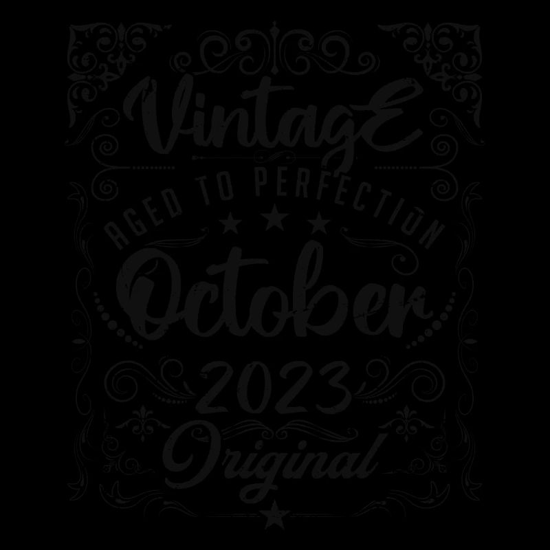 Vintage BORN IN OCTOBER 2023- anniversary gift.
