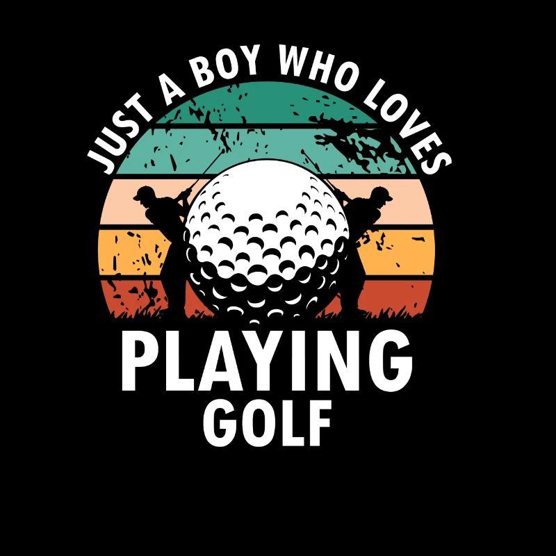 Just A BOY Who Loves Playing Golf Retro Golfer