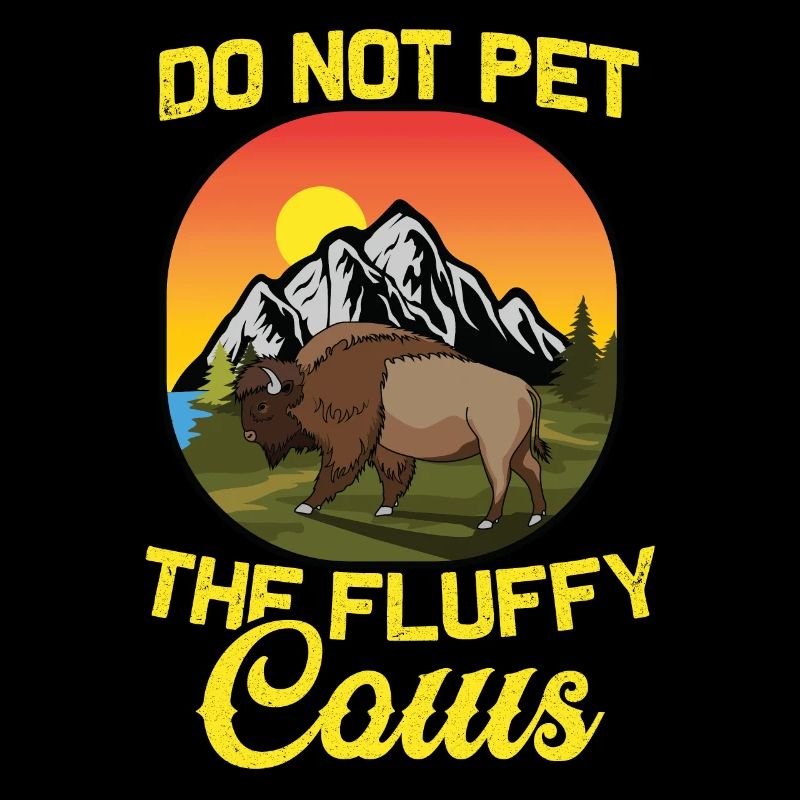 Bison Fluffy Cows Cattle Breeder Farmer Breeder
