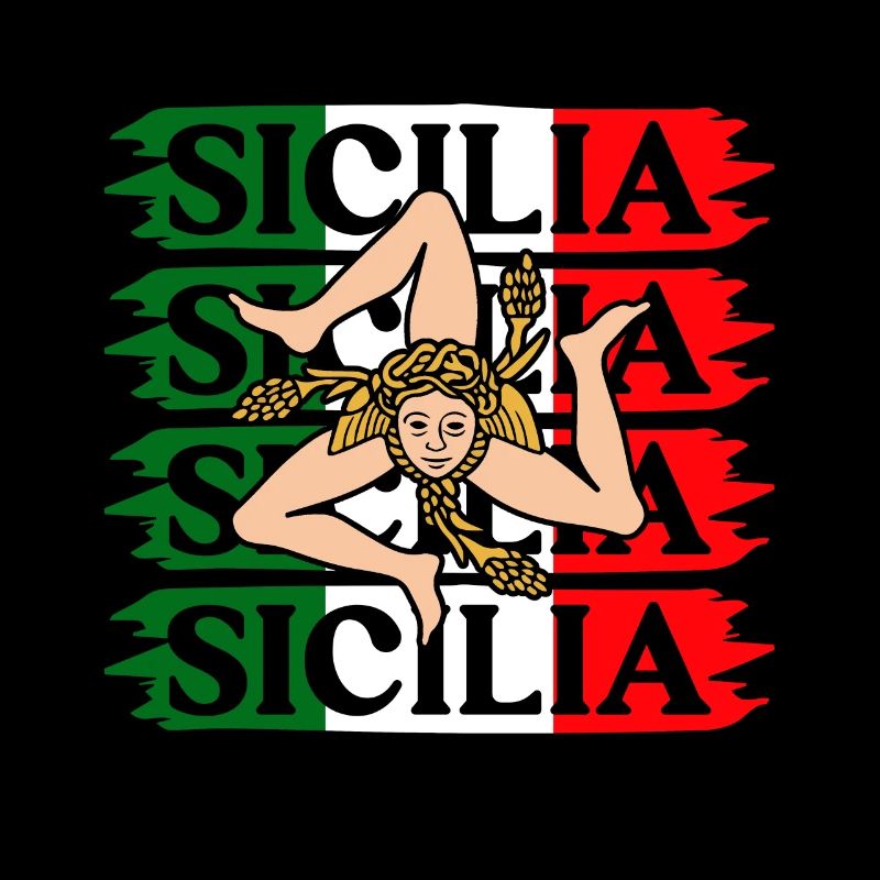 Sicily flag Sicily Palermo Italy