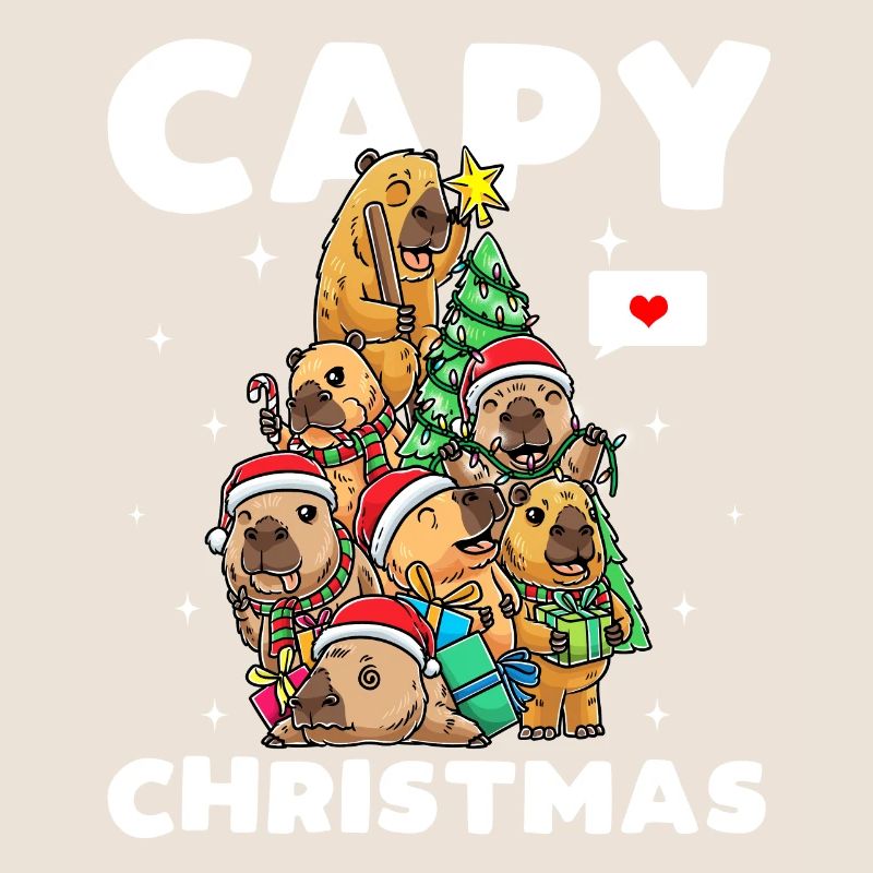 Capybara Noël Drôle