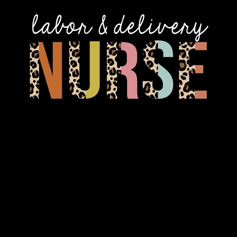 Labor-&-Delivery Nurse Colorful Leopard Print