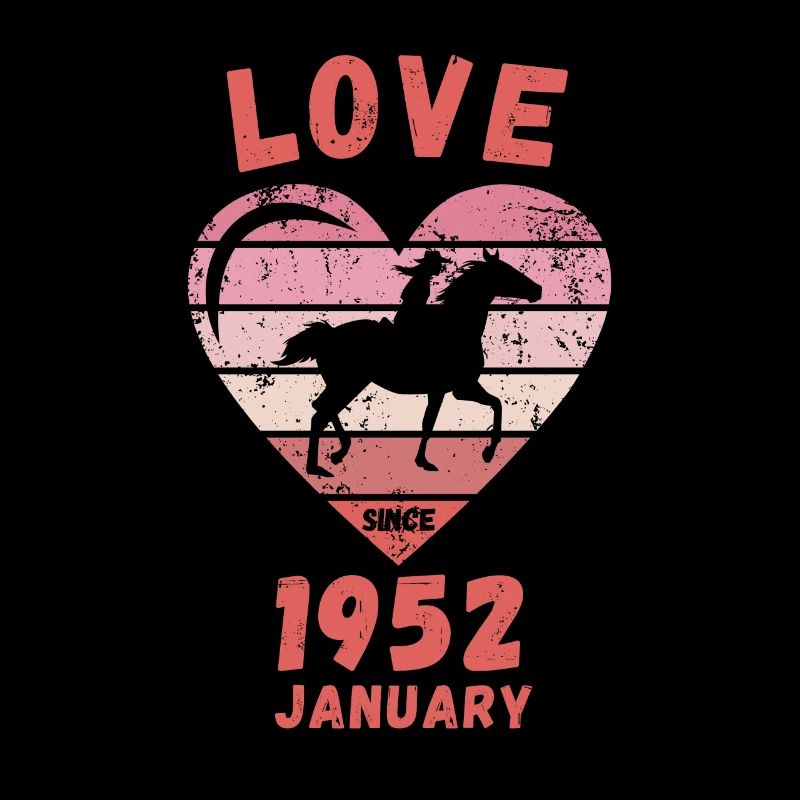 Amour Équitation Anniversaire Janvier 1952