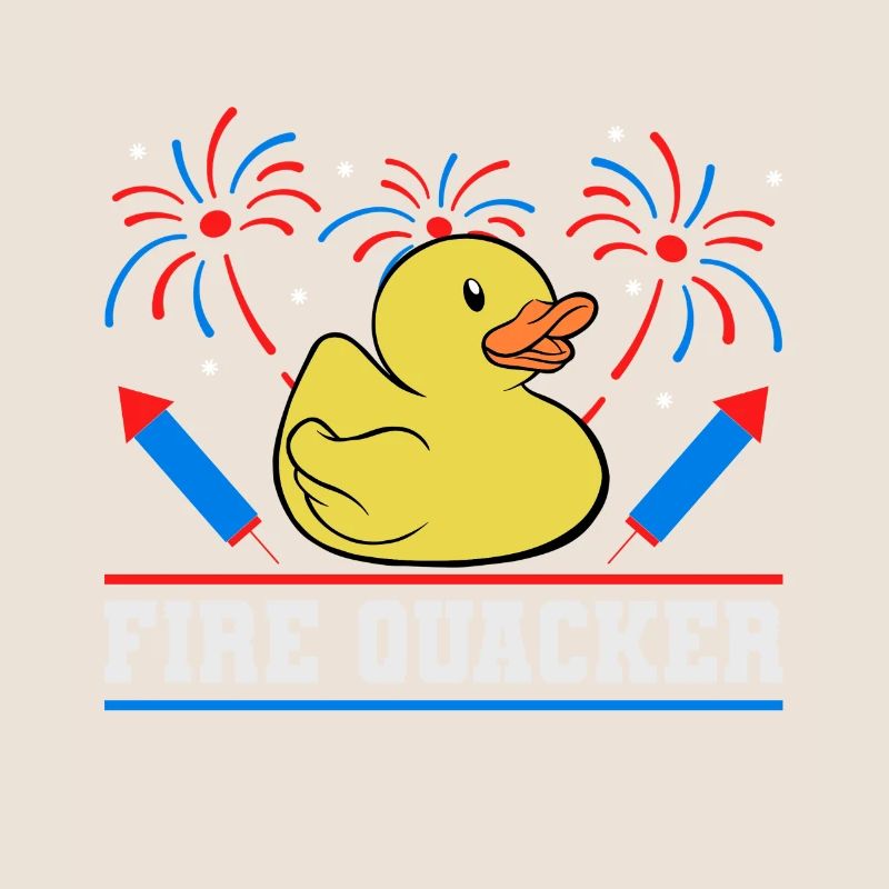 Fire Quacker Rubber Duck 4th Of July Firework