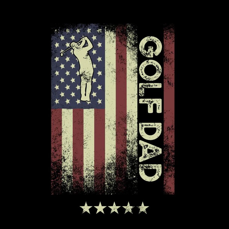 Drapeau des États-Unis - Golf Dad