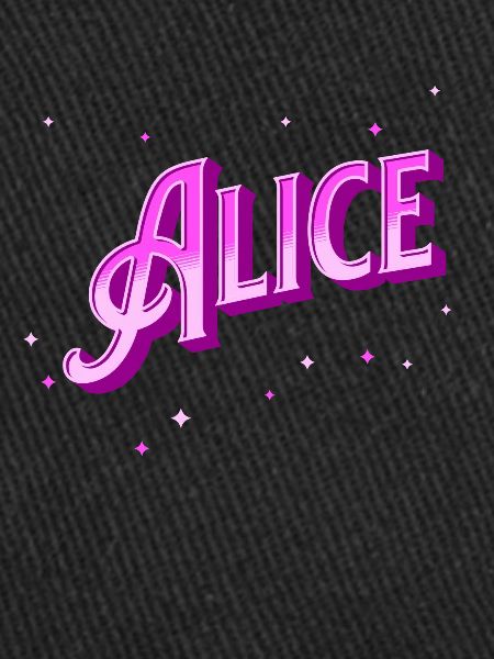 Alice's name personalized