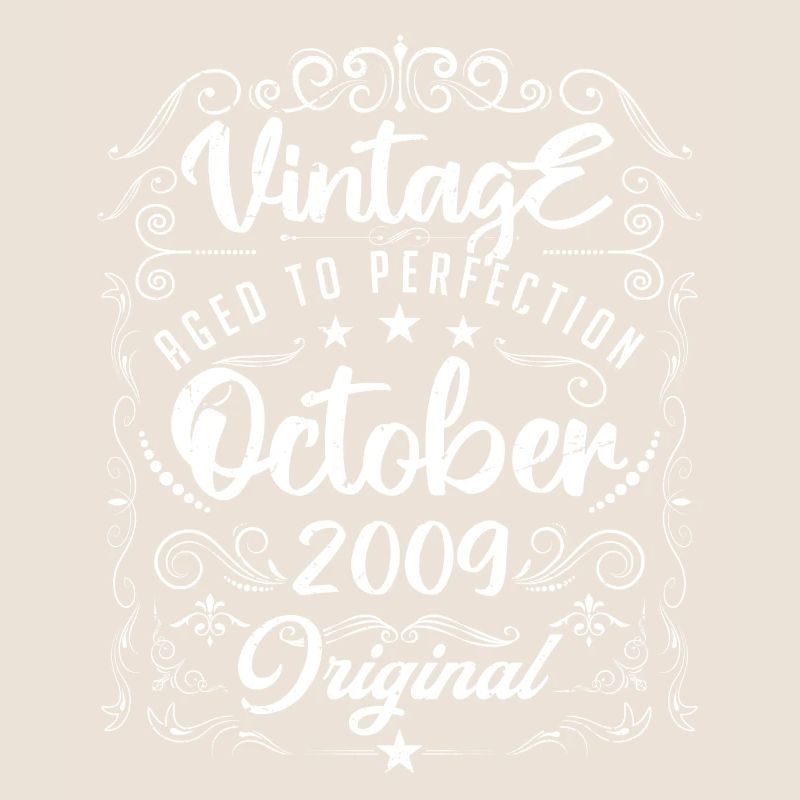 Vintage BORN IN OCTOBER 2009.