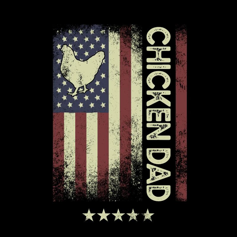 Drapeau américain des États-Unis - Chicken Dad