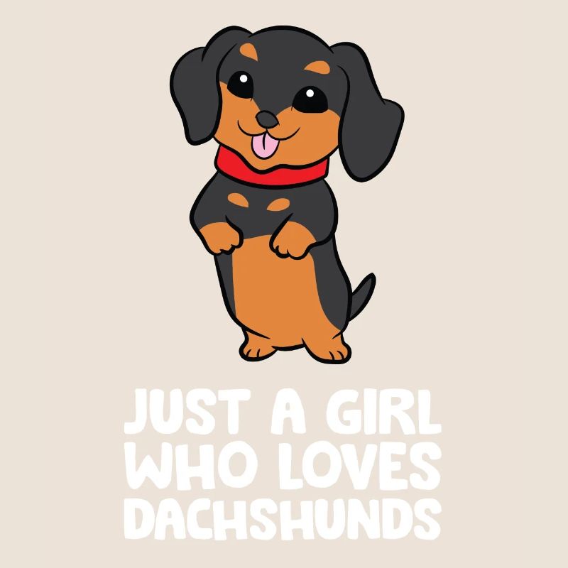 Nur ein Mädchen, das Dackel liebt