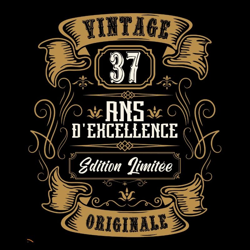Vintage 37 ans, Idée cadeau d'anniversaire 37 ans.