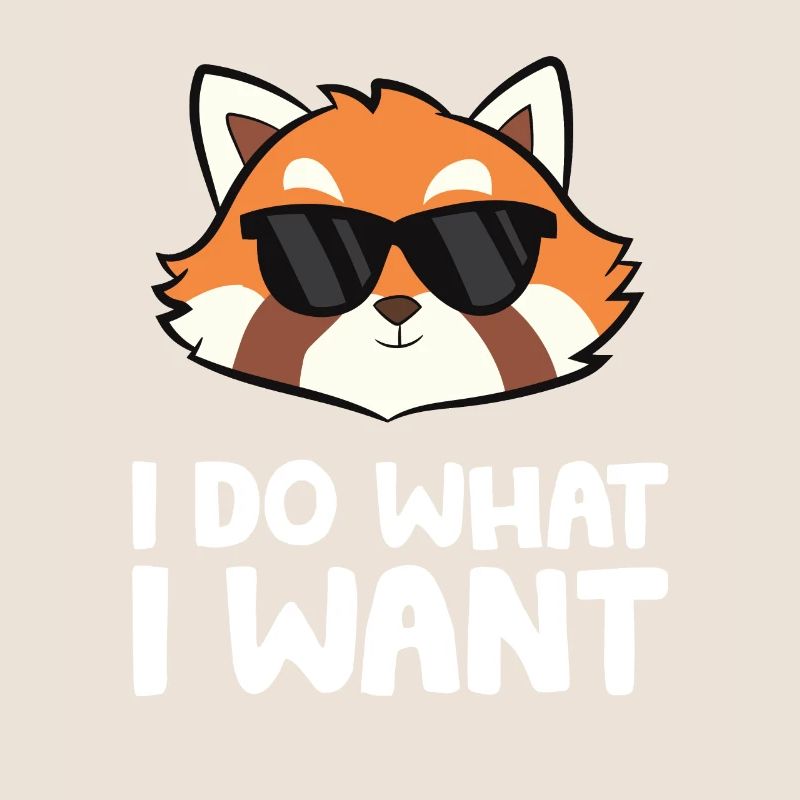 Panda roux avec des lunettes de soleil Je fais ce que je fais